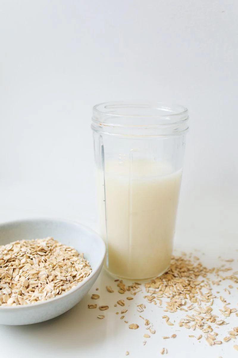 oats in bowl oat milk recipe glass