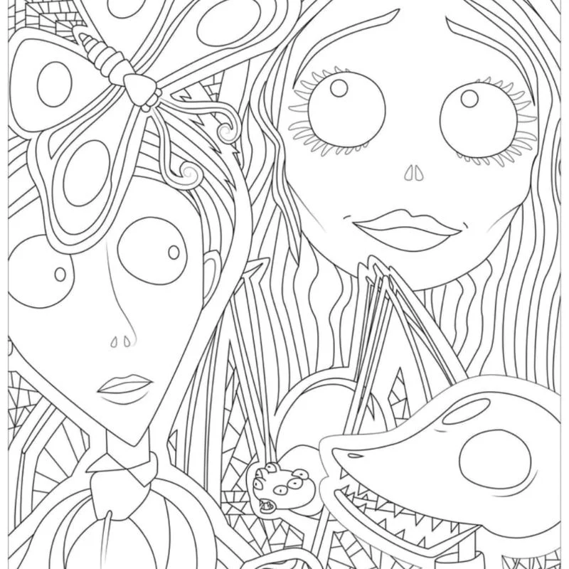printable halloween coloring pages corpse bride