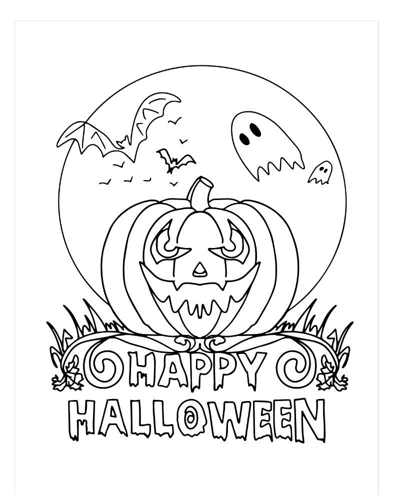 scary pumpkin free halloween printables carved