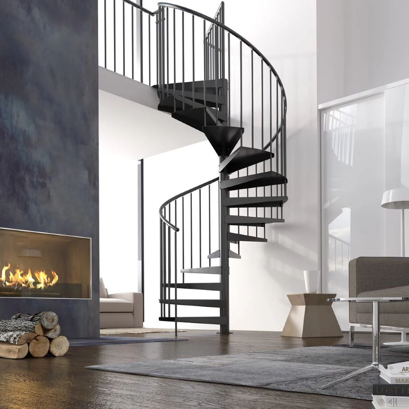 spiral staircase types of stairs metal railing