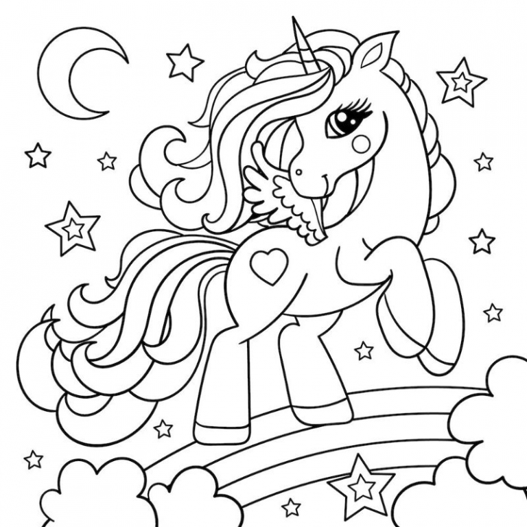 Unicorn coloring pages to keep your child entertained - archziner.com