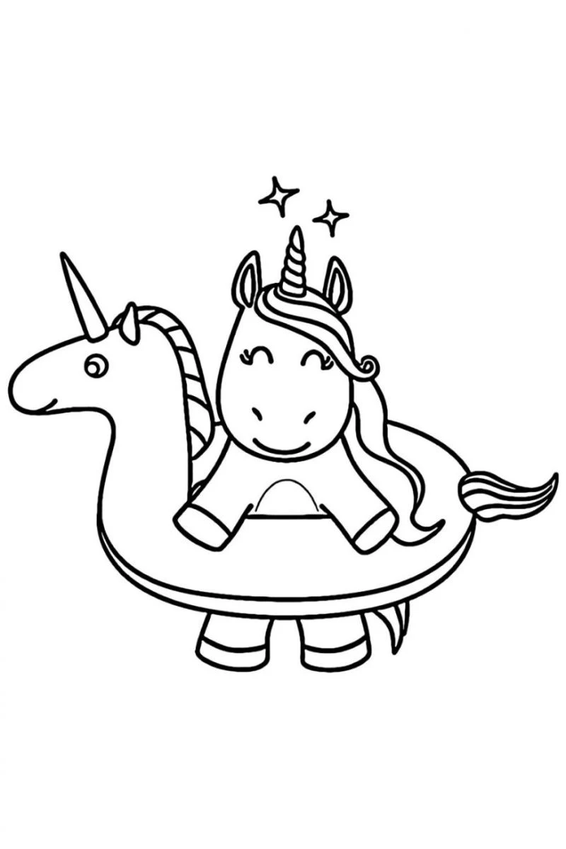 unicorn float unicorn coloring pages