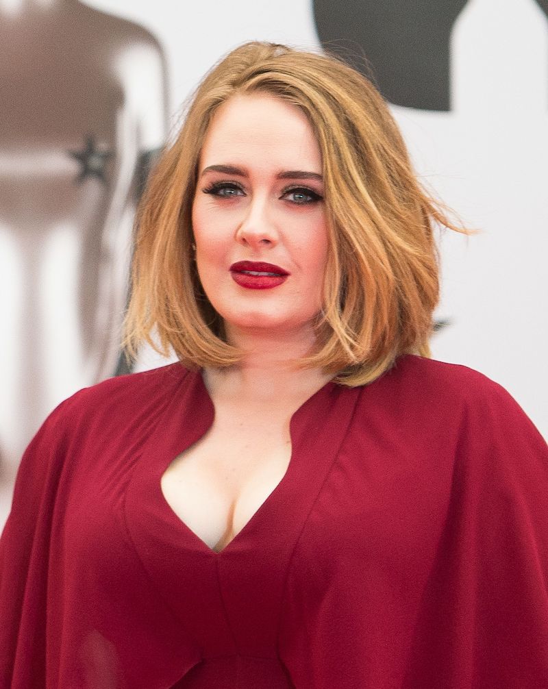 adele red carpet chubby face messy long bob haircuts for women
