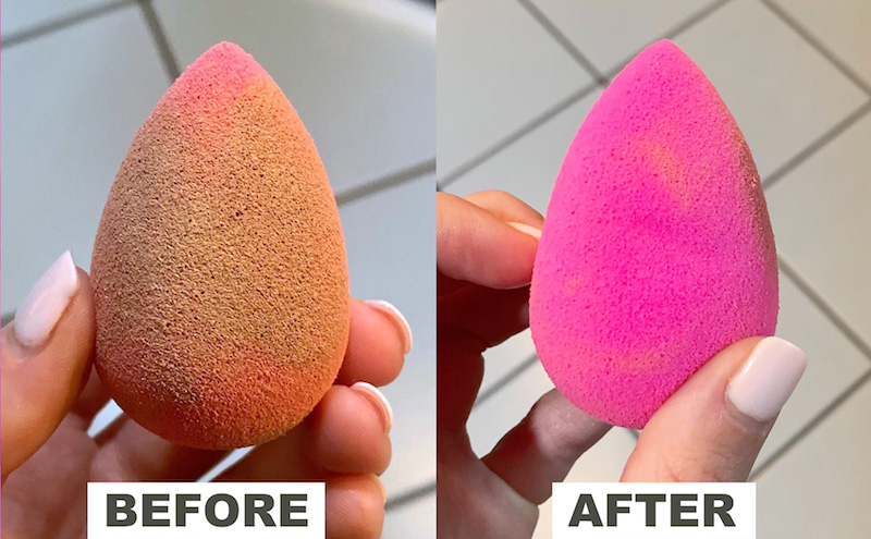 before and after photo beauty sponge