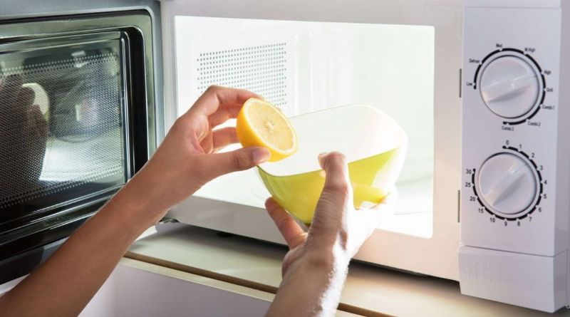 bowl with lemon how to get smell out of microwave