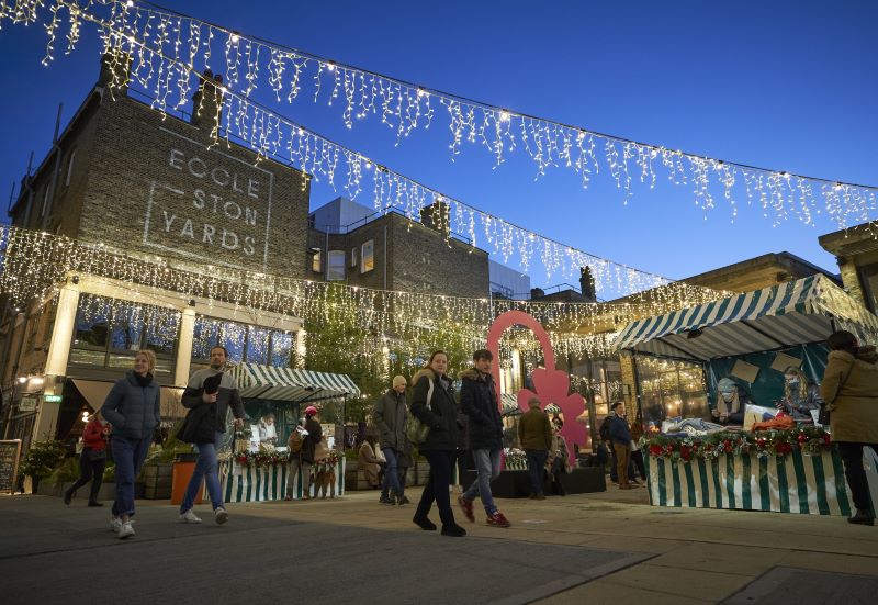 celebrate christmas in london eccleston yards belgravia