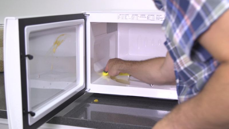 cleaning inside how to clean microwave in white