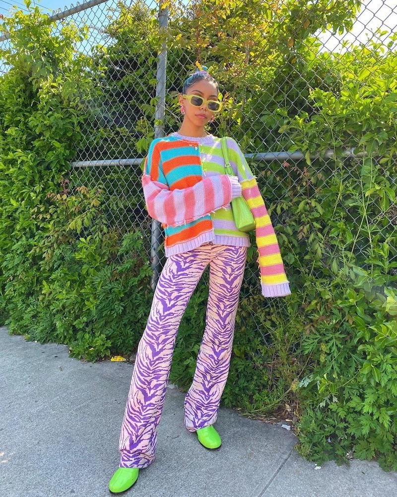 colorful unique outfits for 60 degree weather young women