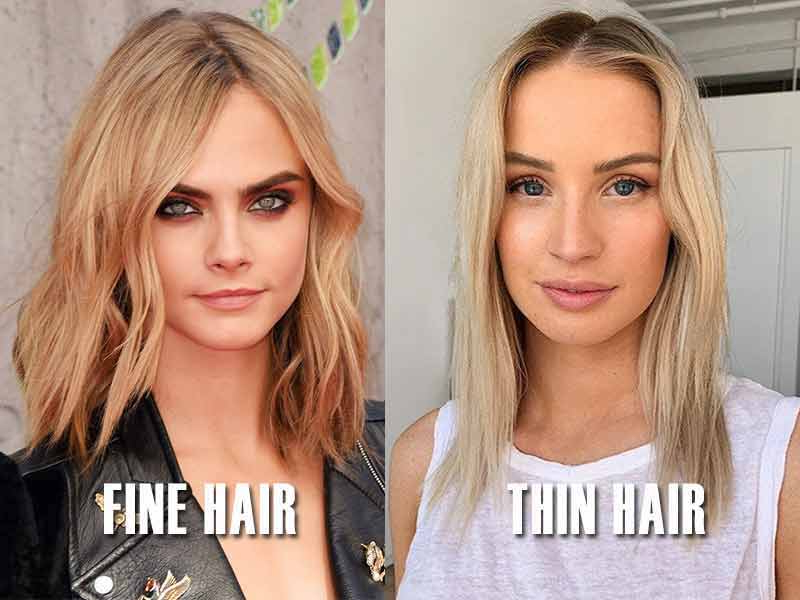 celebrities with long thin hair