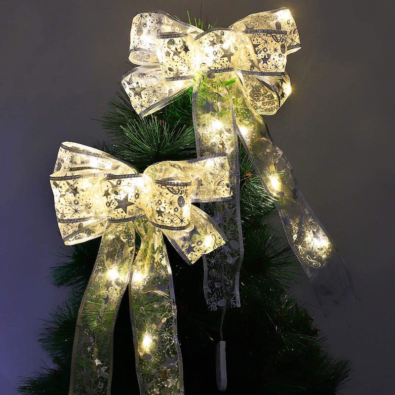 How to make a Christmas bow to put on a Christmas tree the easy way