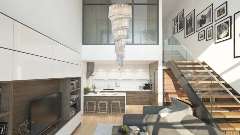 glass chandelier entryway light fixtures above living room