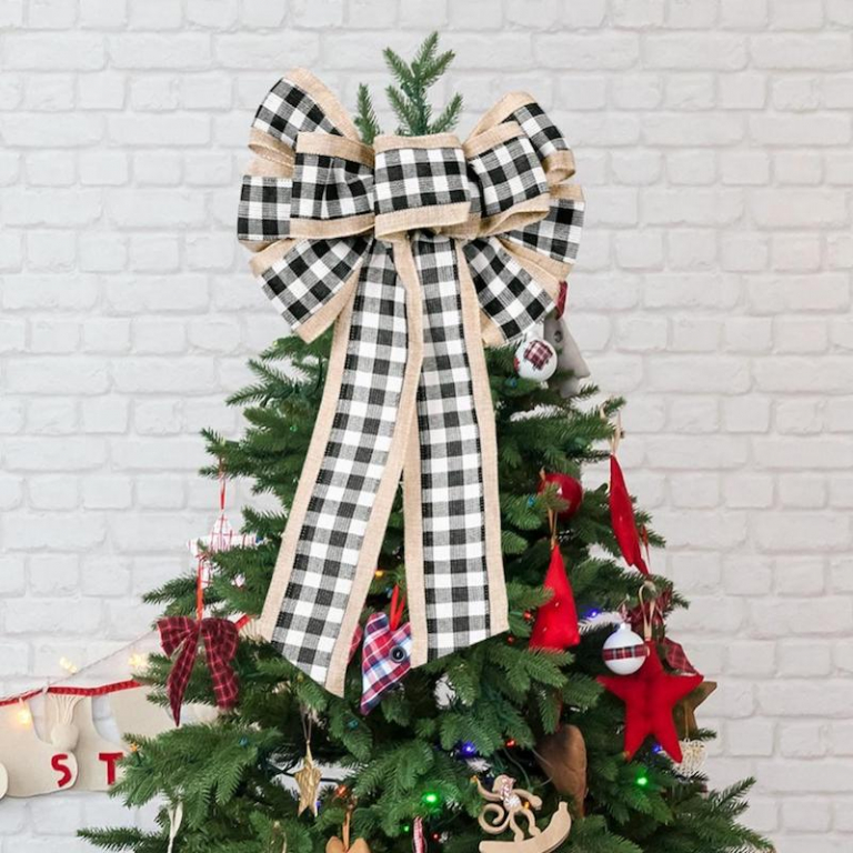 How to make a bow for a Christmas tree: 3 easy DIY ideas - Archziner.com