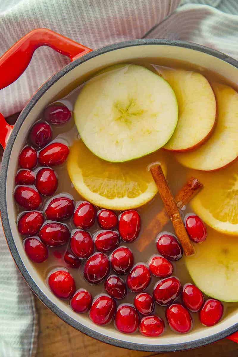 how to make non alcoholic punch with apple cider cinnamon apple slieces and oranges