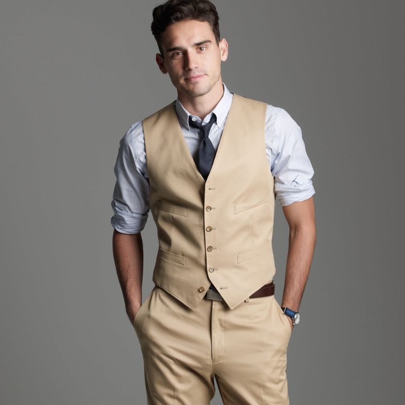 khaki suit high school graduation outfit ideas with vest