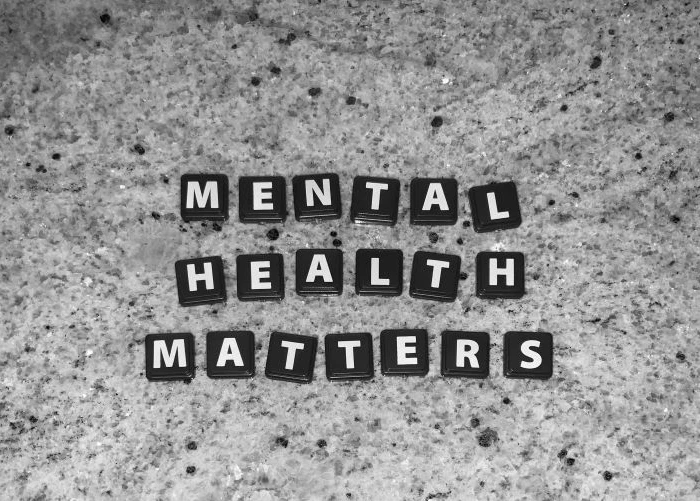 mental health matters written with black cubes