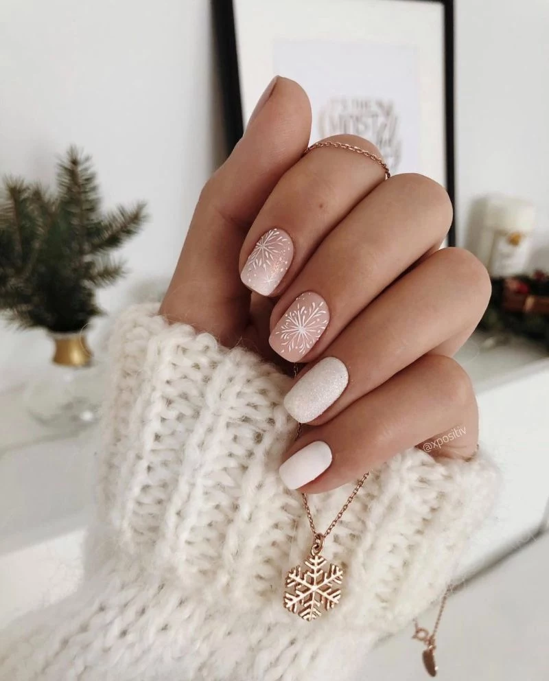 nude and pink 2021 nail trends short nails