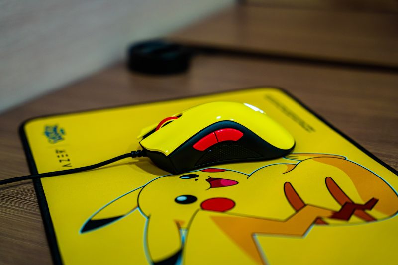 pokemon clean mouse pad yellow mouse