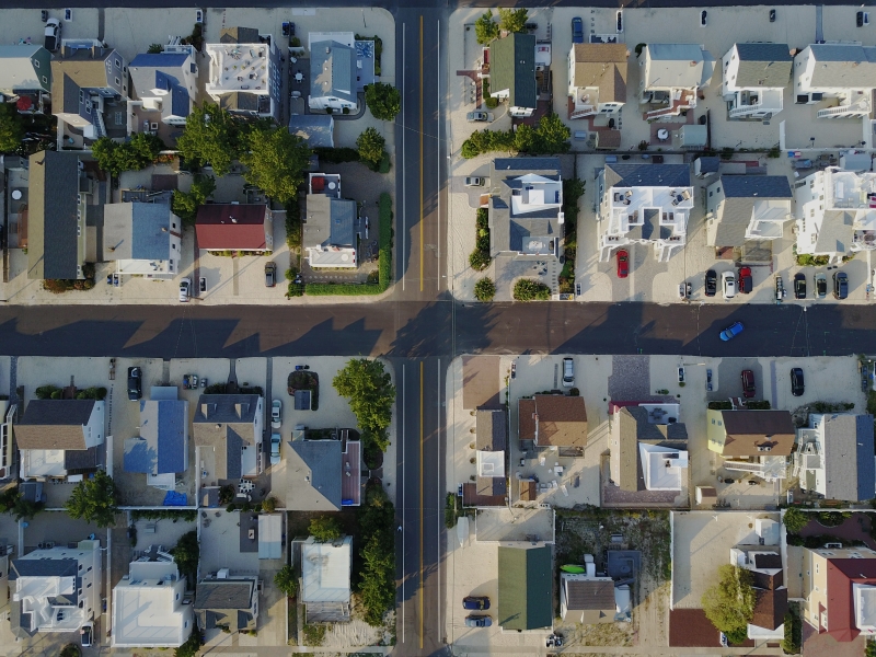 real estate trends neighborhood aerial view