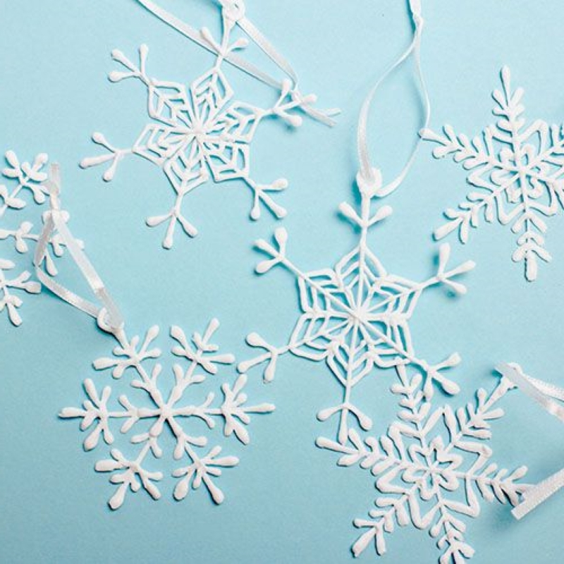 snowflakes diy christmas decorations made with 3d pens