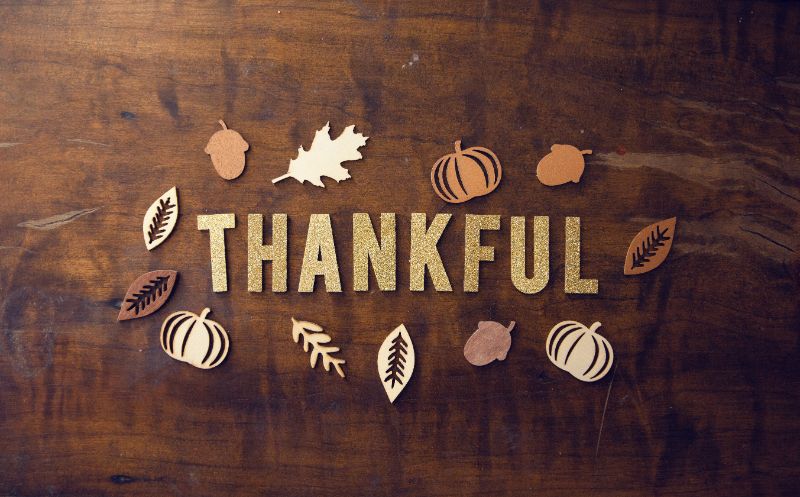 thankful written on table thanksgiving recipes
