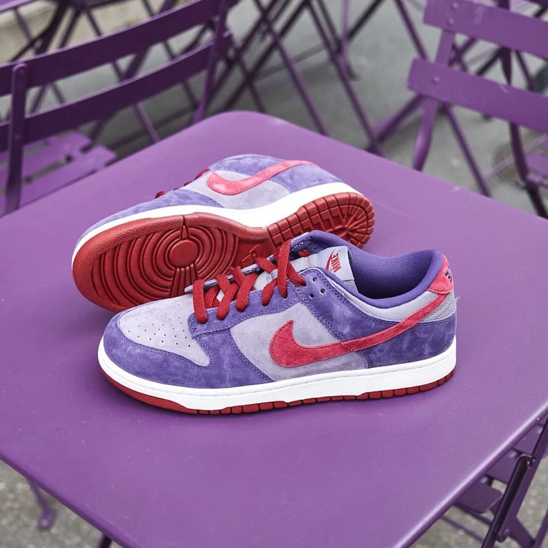 trendy new model suede sneakers nike sb dunk low plum