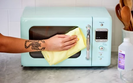 wiping the front how to clean microwave
