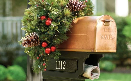wreath christmas mailbox decorations ideas wooden