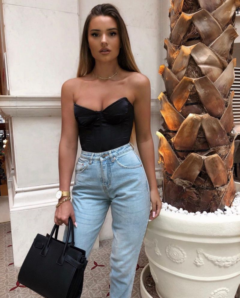 birthday outfits for women jeans black crop top