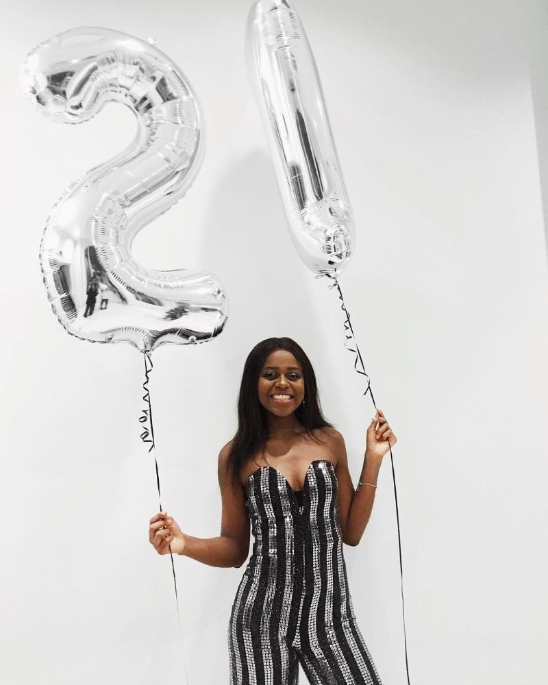 black and silver striped jumpsuit birthday outfit ideas