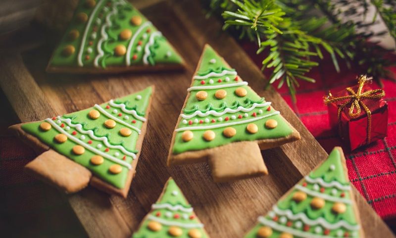 christmas trees gingerbread cookie decorating ideas