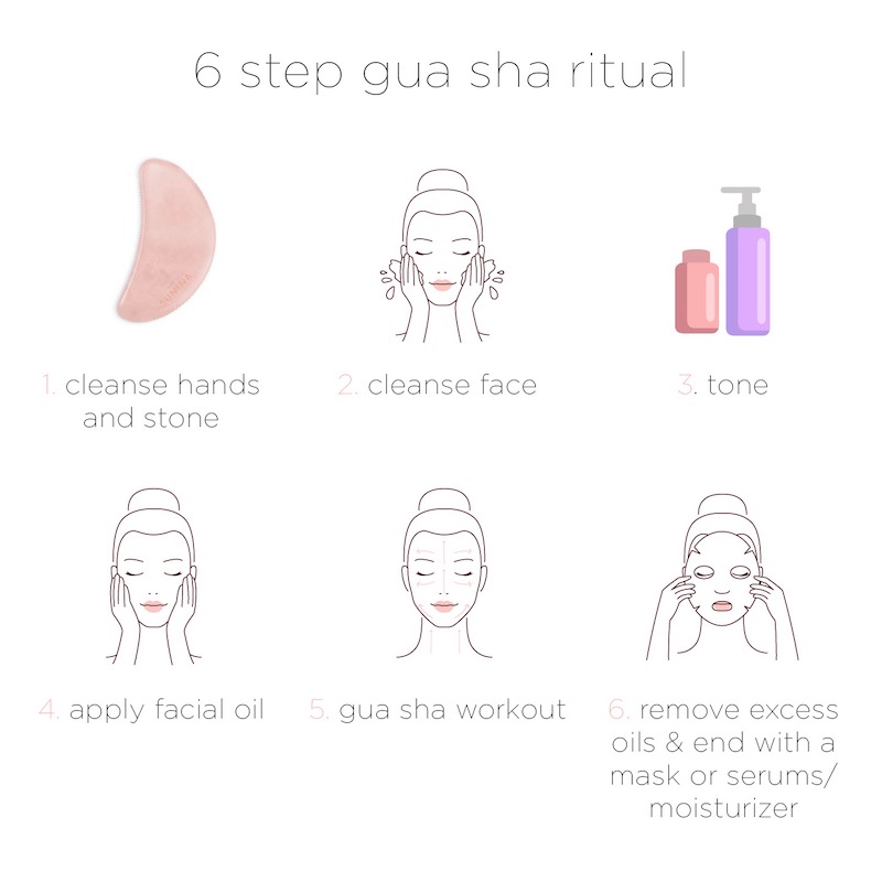 how to gua sha six step routine for everyday face massages