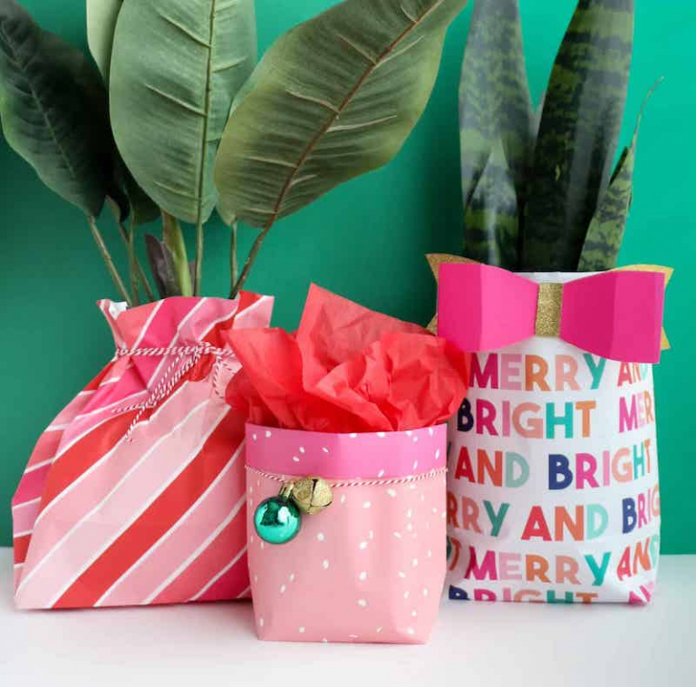 How to make a gift bag out of wrapping paper Easy DIYs