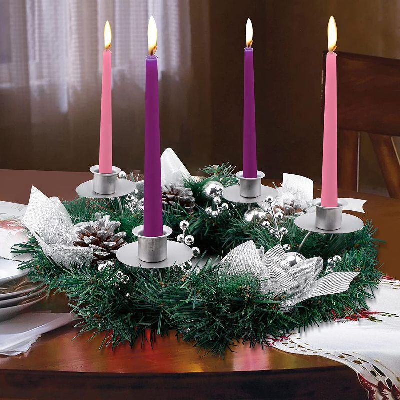 how to make an advent wreath placed on table