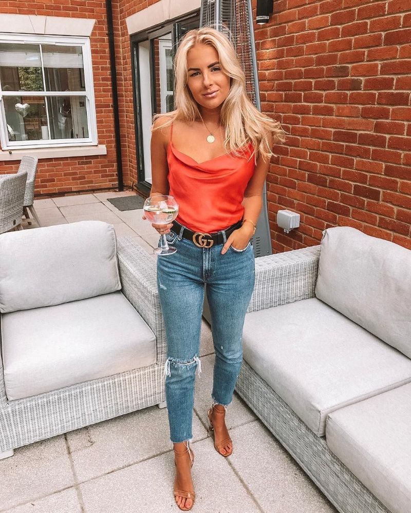 jeans orange top birthday outfits for women