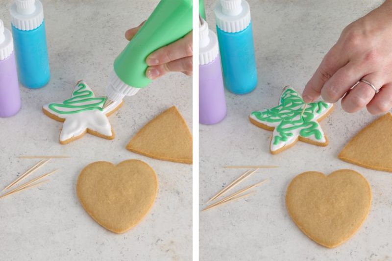 marble effect how to make gingerbread cookies