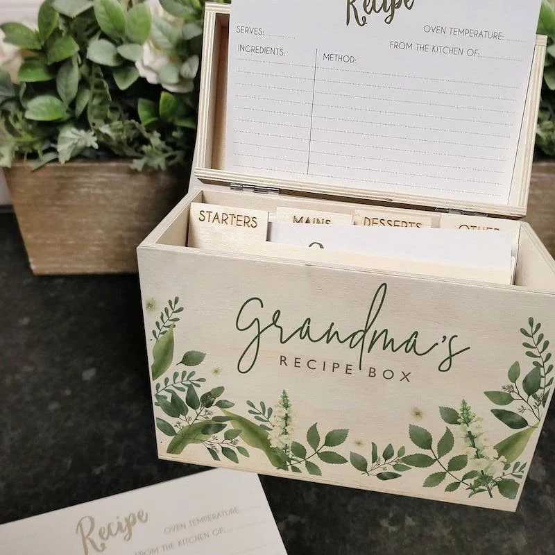 personalised floral recipe box the best christmas gifts for grandma