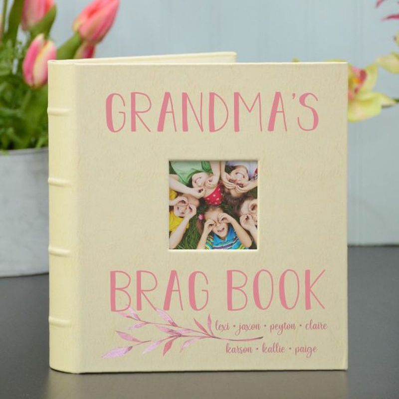 personalized grandma gifts brag book photo album of grandchildren