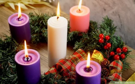 purple pink candles how to make an advent wreath