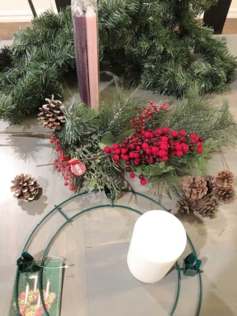 supplies for advent wreath ideas diy tutorial