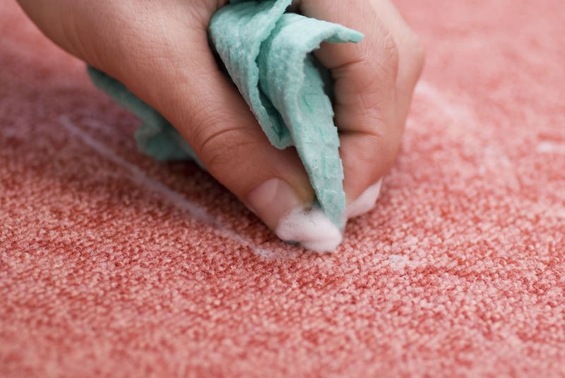 tips how to get ink out of carpet with laundry detergent and cloth