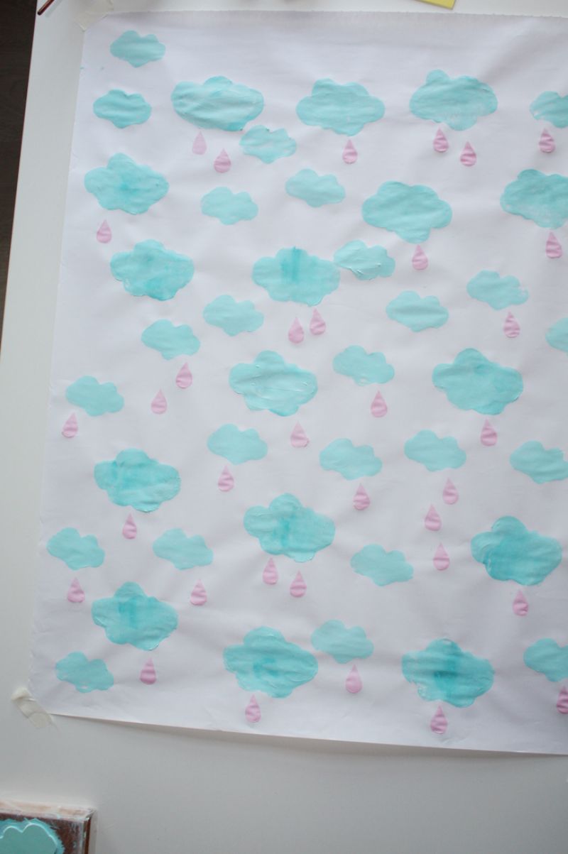 tutorial baby shower gift wrapping ideas with clouds