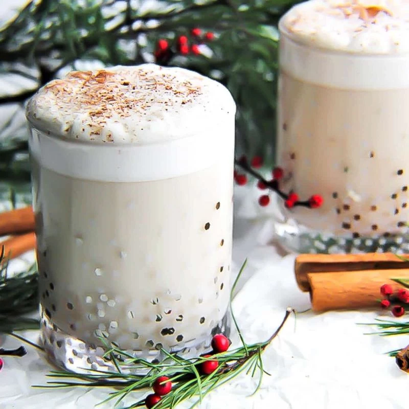 two glasses what alcohol goes in eggnog vegan