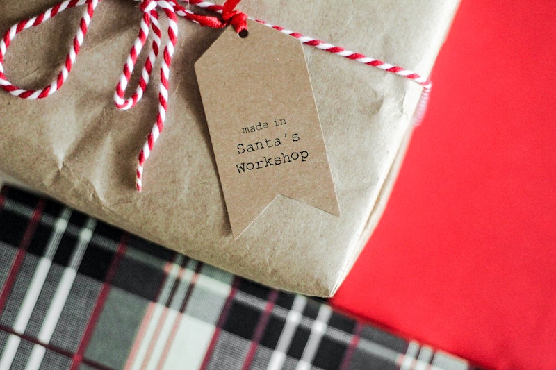 unusual gift wrapping images with present card from santas workshop