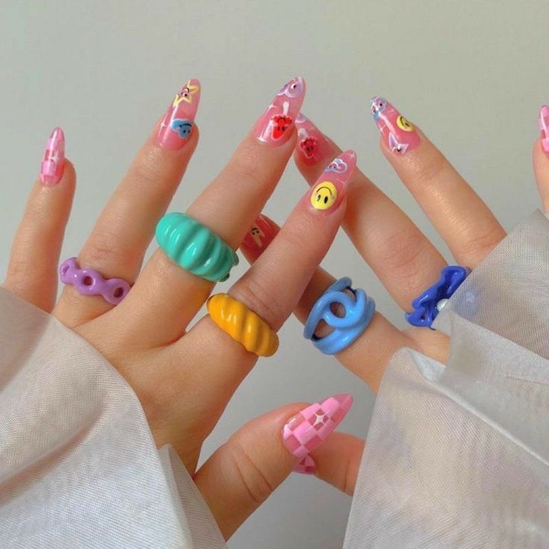 aesthetic dresses resin rings soft girl