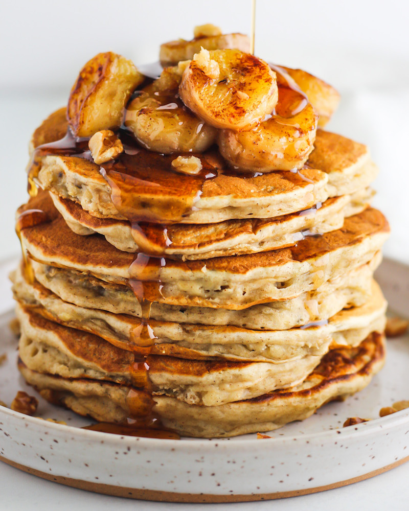 banana chocolate chip banana pancakes