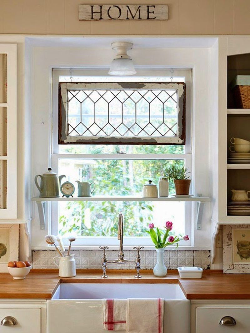 best way to organize kitchen cabinets windowsill used as storage