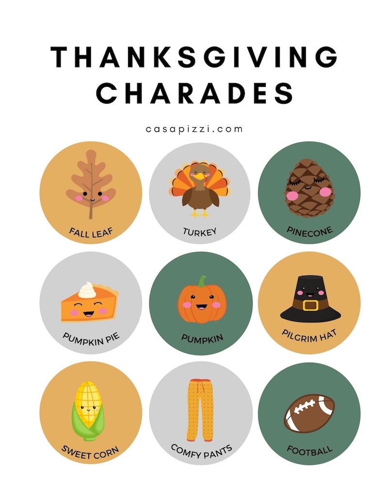 thanksgiving charades game
