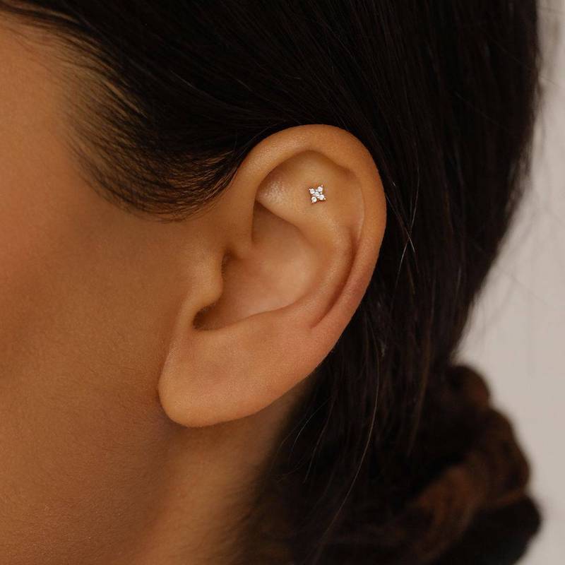 conch ear piercing flat piercing