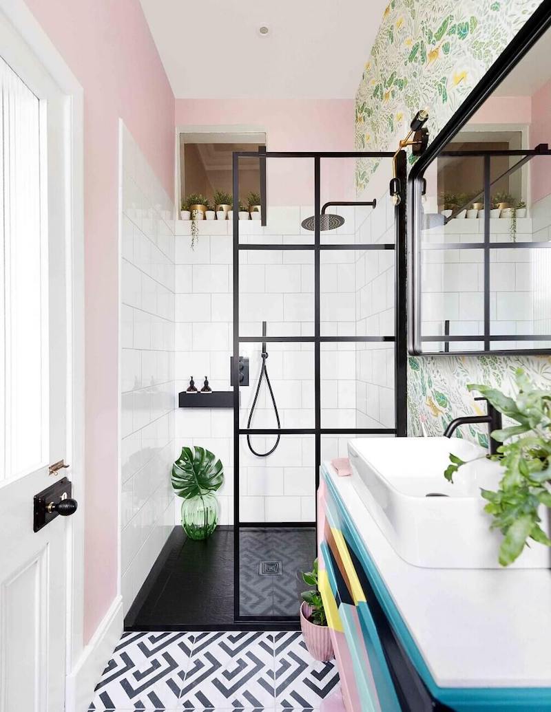 creative bathroom storage ideas colorful bathroom