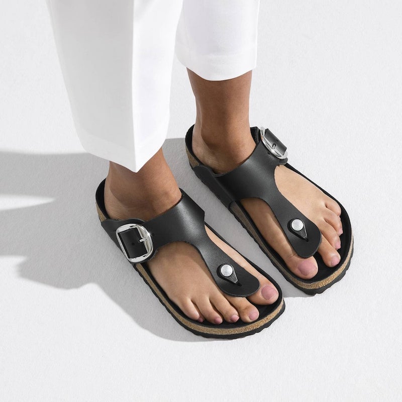 dirty birkenstocks natural leather black sandals